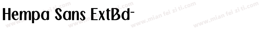 Hempa Sans ExtBd字体转换